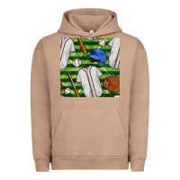 Pigment Burro baseball uniform and field seamless pattern Urban Hoodie - BundleAndBundleShop