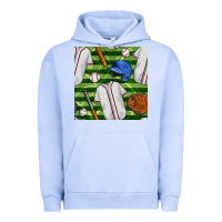 Pigment Grape Ice baseball uniform and field seamless pattern Urban Hoodie - BundleAndBundleShop