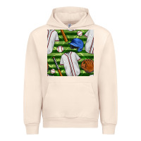 Sandshell baseball uniform and field seamless pattern Urban Hoodie - BundleAndBundleShop
