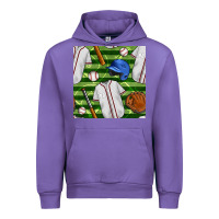 Tulip baseball uniform and field seamless pattern Urban Hoodie - BundleAndBundleShop