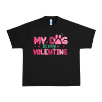 Black my dog is my valentine Urban Heavy Tee - MaliasSmallBusiness