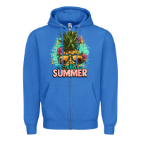 True Royal Hello summer pineapple Zipper Hoodie - NancyCooperArtShop