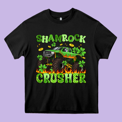 Shamrock Crusher Heavy Core Tee Designed By Artiststas