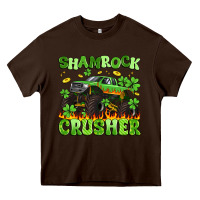 Chocolate Brown shamrock crusher Heavy Core Tee - Artiststas