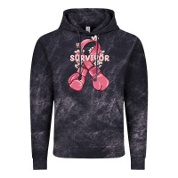 Cloud Black survivor breast cancer with boxing gloves Vintage Hoodie - MaliasSmallBusiness