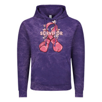 Survivor Breast Cancer With Boxing Gloves Vintage Hoodie | Teevron