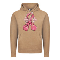 Vintage Coffee survivor breast cancer with boxing gloves Vintage Hoodie - MaliasSmallBusiness