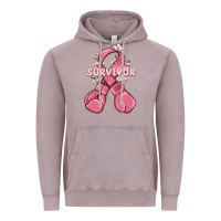 Vintage Zinc survivor breast cancer with boxing gloves Vintage Hoodie - MaliasSmallBusiness