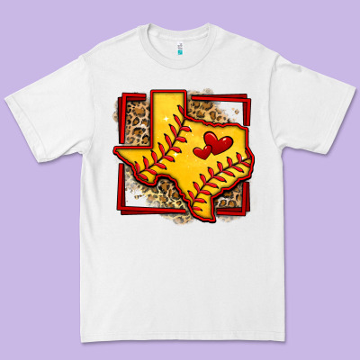 Leopard Softball Texas Map Premium Tee Designed By Jasminsmagicworld