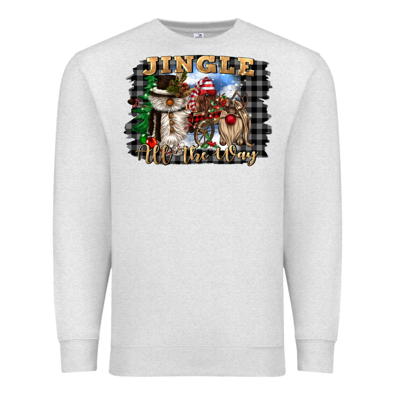 Jingle All The Way Premium Sweatshirt by CowGirlArtShop | Teevron