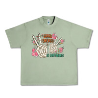 Oil Green good energy is contagious Urban Heavy Tee - MaliasSmallBusiness