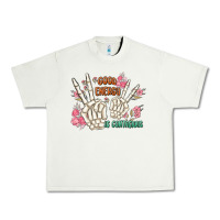 Pistachio good energy is contagious Urban Heavy Tee - MaliasSmallBusiness