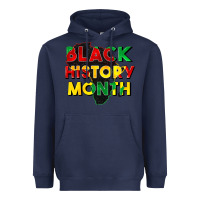 Navy black history month Heavyweight Hoodie - CowGirlArtShop
