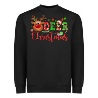 Black Deer Christmas reindeer Heavyweight Sweatshirt - NancyCooperArtShop