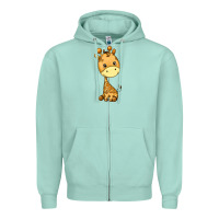 Seafoam giraffe Zipper Hoodie - texasbilliewilder