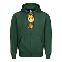 Sports Green giraffe Zipper Hoodie - texasbilliewilder