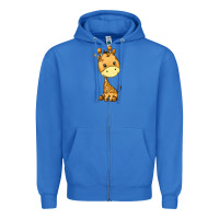 True Royal giraffe Zipper Hoodie - texasbilliewilder