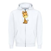 White giraffe Zipper Hoodie - texasbilliewilder