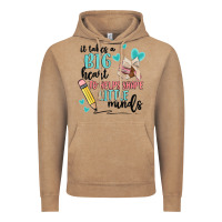 Vintage Coffee it takes a big hearts to helps shape little minds Vintage Hoodie - MaliasSmallBusiness