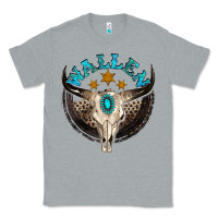 Heather Grey wallen with bull skull Classic Tee - NancyCooperArtShop