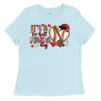 Baby Blue it s a tee ball kinda day baseball Ladies Tee - Artiststas