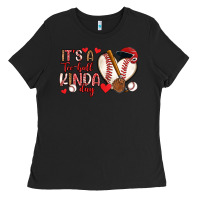Black it s a tee ball kinda day baseball Ladies Tee - Artiststas
