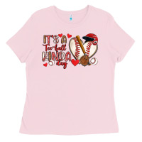 Bubblegum Pink it s a tee ball kinda day baseball Ladies Tee - Artiststas