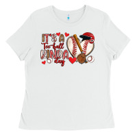 White it s a tee ball kinda day baseball Ladies Tee - Artiststas