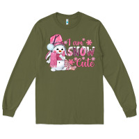 Army Green i am snow cute pink bbs Long Sleeve Tee - BundleAndBundleShop