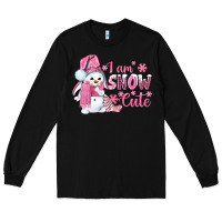 Black i am snow cute pink bbs Long Sleeve Tee - BundleAndBundleShop