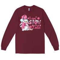Burgundy i am snow cute pink bbs Long Sleeve Tee - BundleAndBundleShop