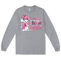 Heather Grey i am snow cute pink bbs Long Sleeve Tee - BundleAndBundleShop