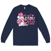 Navy i am snow cute pink bbs Long Sleeve Tee - BundleAndBundleShop