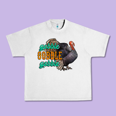 Thanksgiving Turkey Gobble Gobble Urban Heavy Tee Designed By Nancycooperartshop