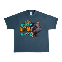 Midnight Navy Thanksgiving turkey gobble gobble Urban Heavy Tee - NancyCooperArtShop