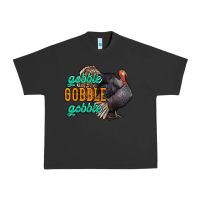 Pigment Black Thanksgiving turkey gobble gobble Urban Heavy Tee - NancyCooperArtShop
