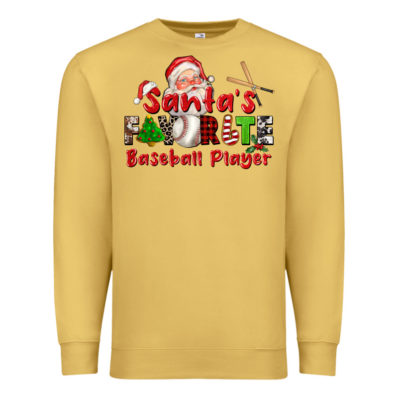Santas Favorite Baseball Player Premium Sweatshirt by CowGirlArtShop | Teevron