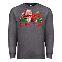 Charcoal Heather santas favorite baseball player Premium Sweatshirt - CowGirlArtShop