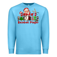 Ocean Blue santas favorite baseball player Premium Sweatshirt - CowGirlArtShop