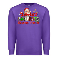 Purple santas favorite baseball player Premium Sweatshirt - CowGirlArtShop