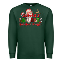 Sports Green santas favorite baseball player Premium Sweatshirt - CowGirlArtShop