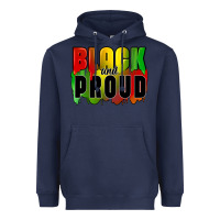 Navy black and proud Heavyweight Hoodie - CowGirlArtShop