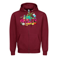 Burgundy Nurse off duty Zipper Hoodie - NancyCooperArtShop