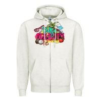 Oatmeal Heather Nurse off duty Zipper Hoodie - NancyCooperArtShop
