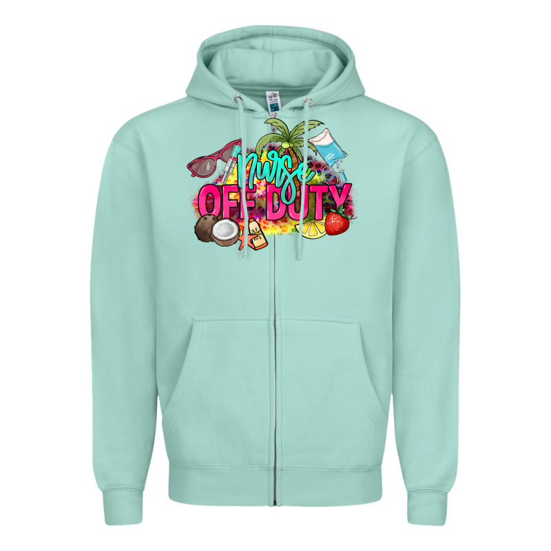 Nurse Off Duty Zipper Hoodie by NancyCooperArtShop | Teevron