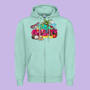 Nurse Off Duty Zipper Hoodie Designed By Nancycooperartshop