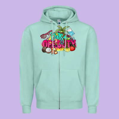 Nurse Off Duty Zipper Hoodie Designed By Nancycooperartshop