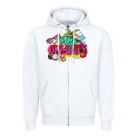 White Nurse off duty Zipper Hoodie - NancyCooperArtShop
