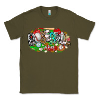 Army Green baseball vibes Classic Tee - CowhideDigitalArt