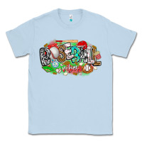 Dusty Blue baseball vibes Classic Tee - CowhideDigitalArt